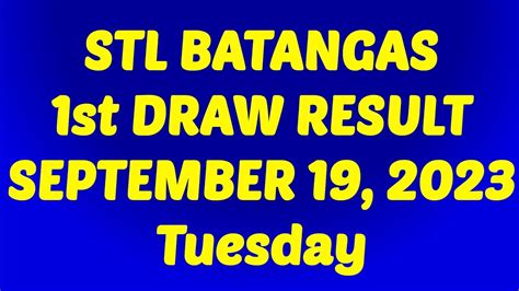 stl batangas result today 11am